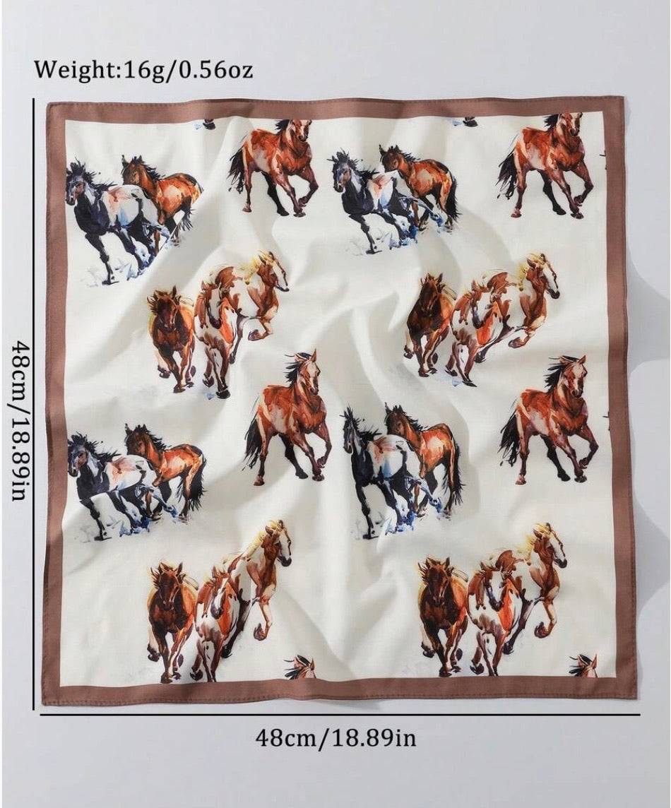Versatile Horse Print Bandana