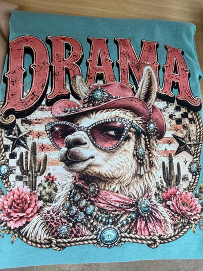 Drama Llama Rhinestone Graphic Tee