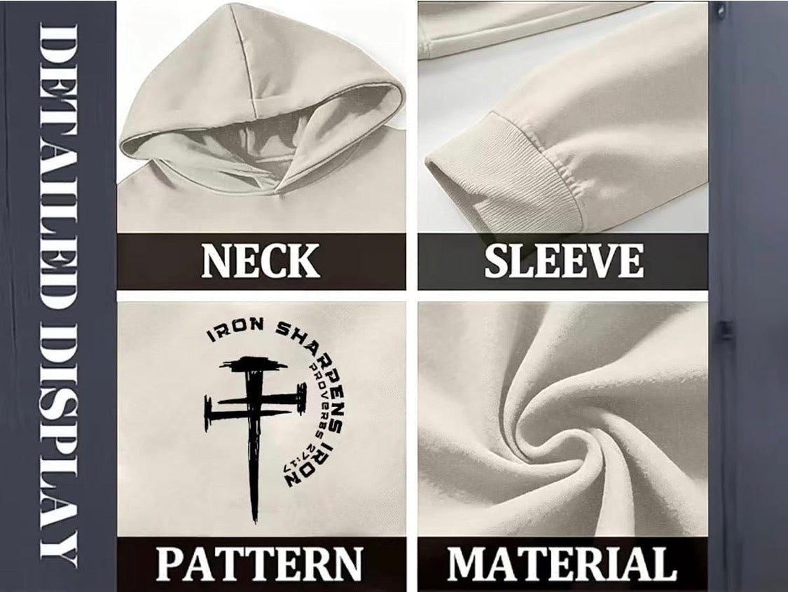 CHRISTIAN HOODIES FOR MEN JESUS HOODIE FAITH CROSS BIBLE VERSE SWEATSHIRTS
