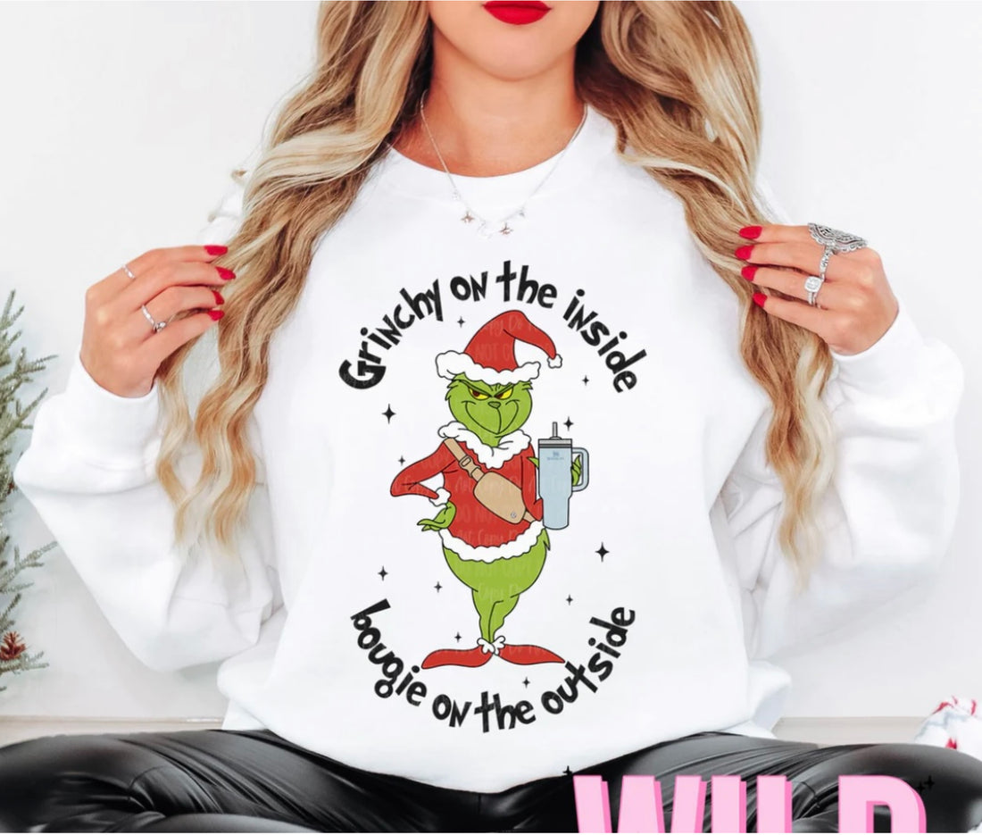 ‘’Grinchy On The Outside, Bougie On The Inside” Graphic Sweat Shirt