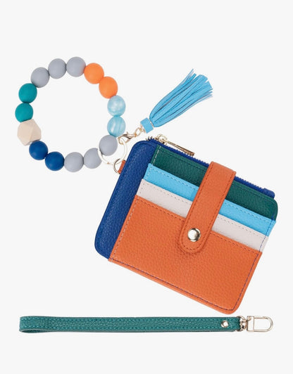 Wristlet RFID Blocking Credit Card Holding Keychain Wallet