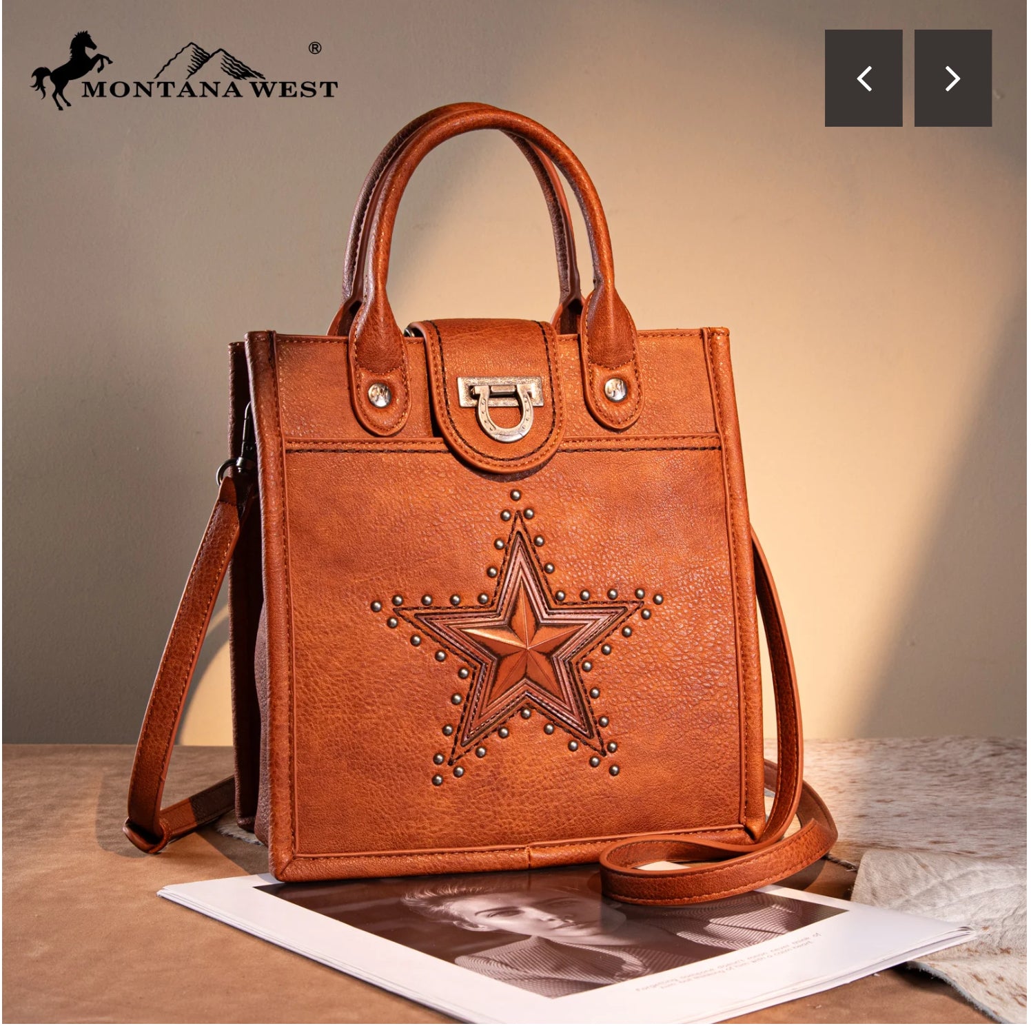 Montana West Lone Star Collection Crossbody Tote