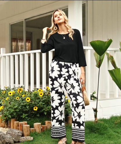 2 pc. 3/4 Sleeve Summer Lounge Set
