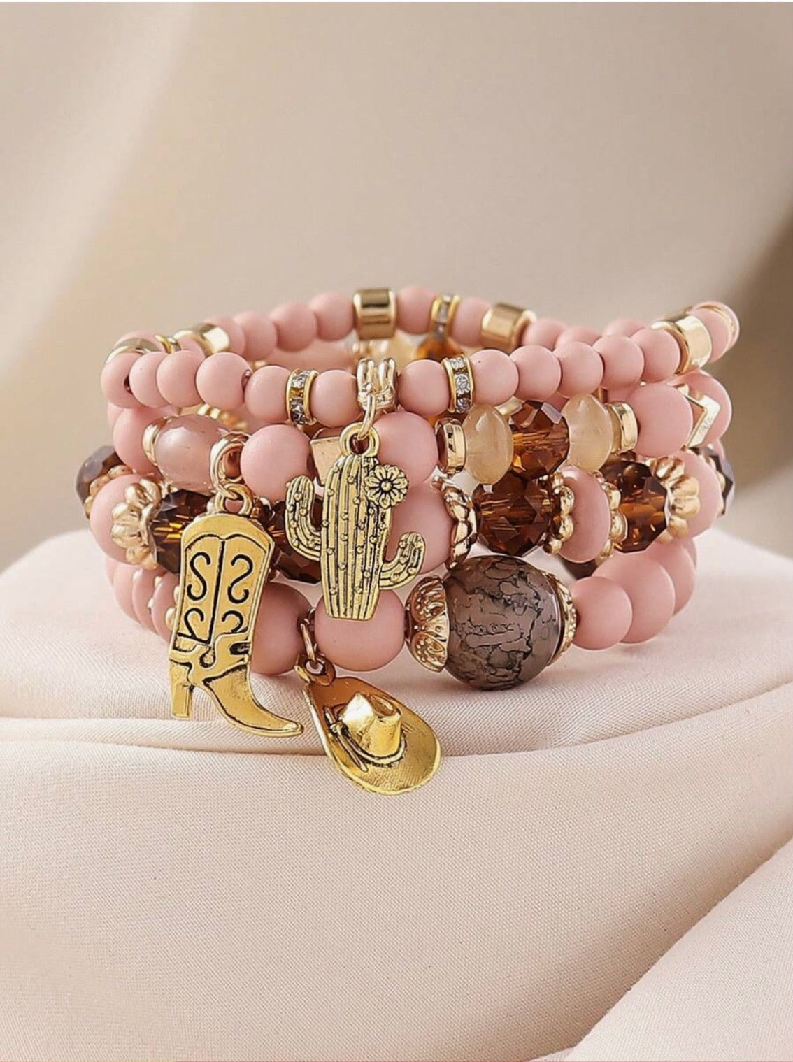 4pc. Western Charm Stretch Bracelet Set