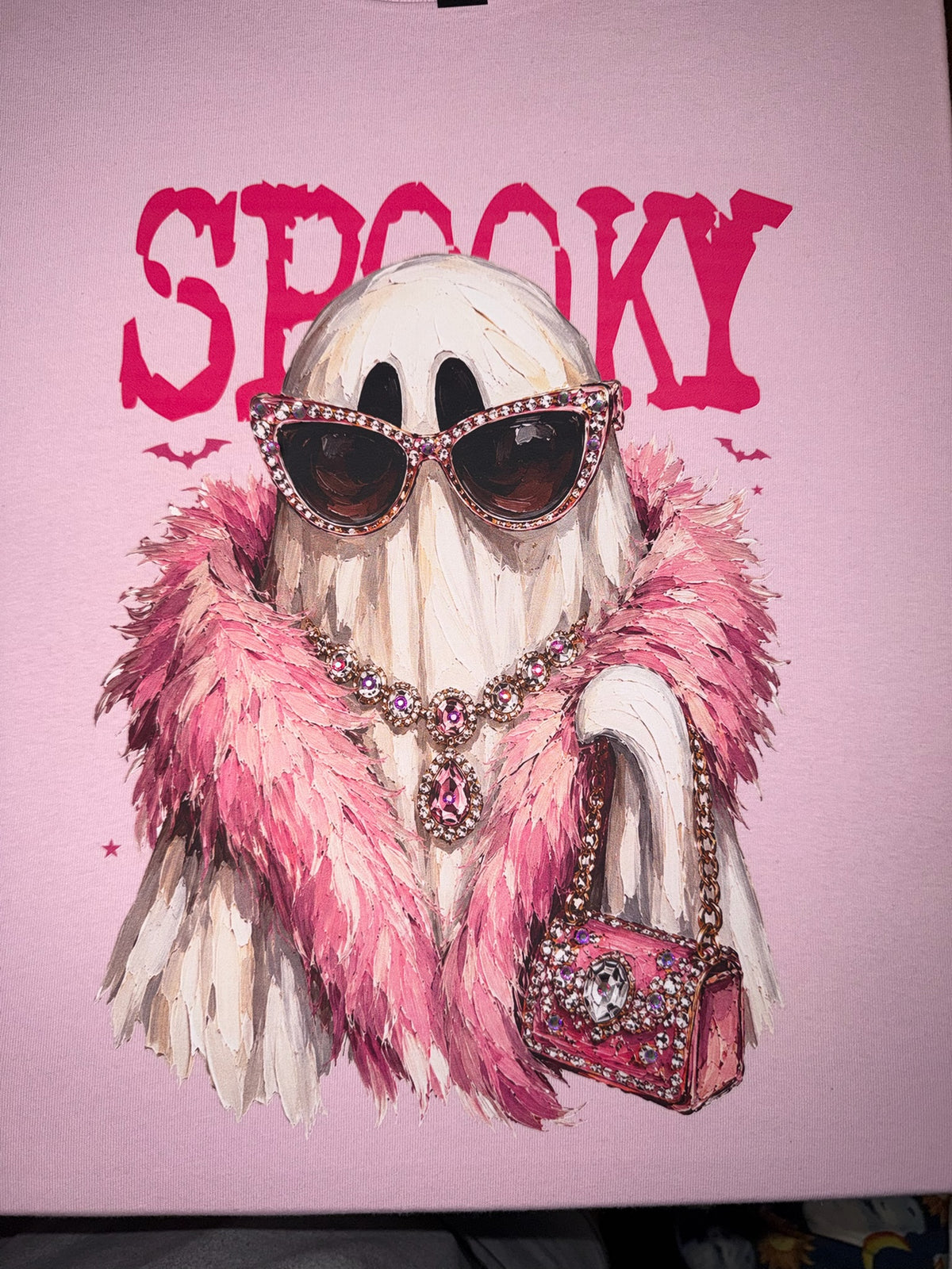 Spooky Blinged Ghost Graphic Tee
