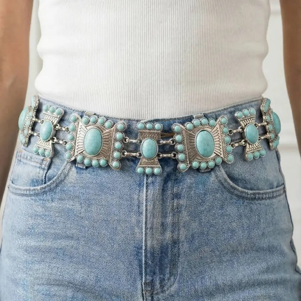 Western/Boho Concho Chain Link Belt