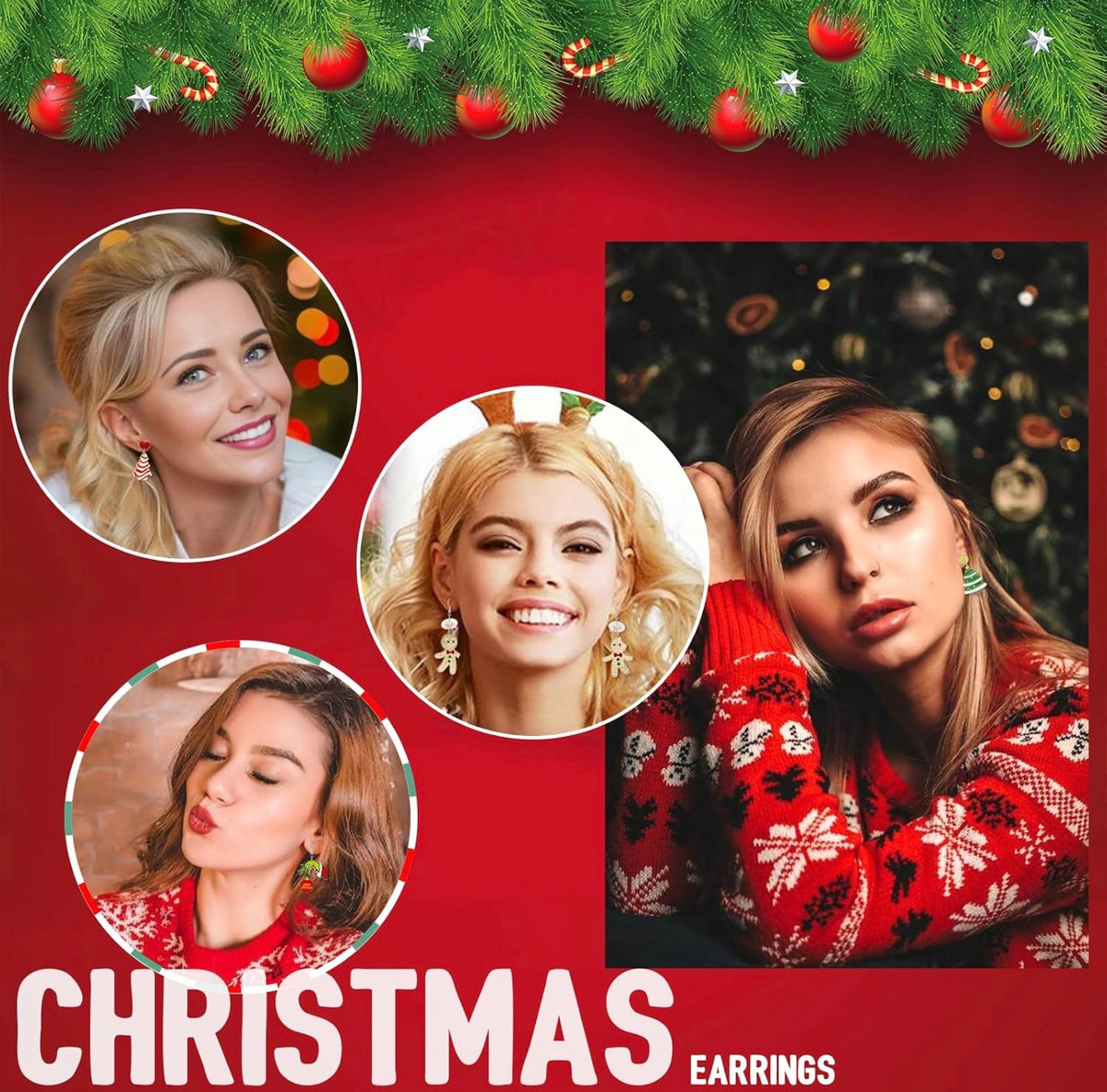 Acrylic Christmas Earrings