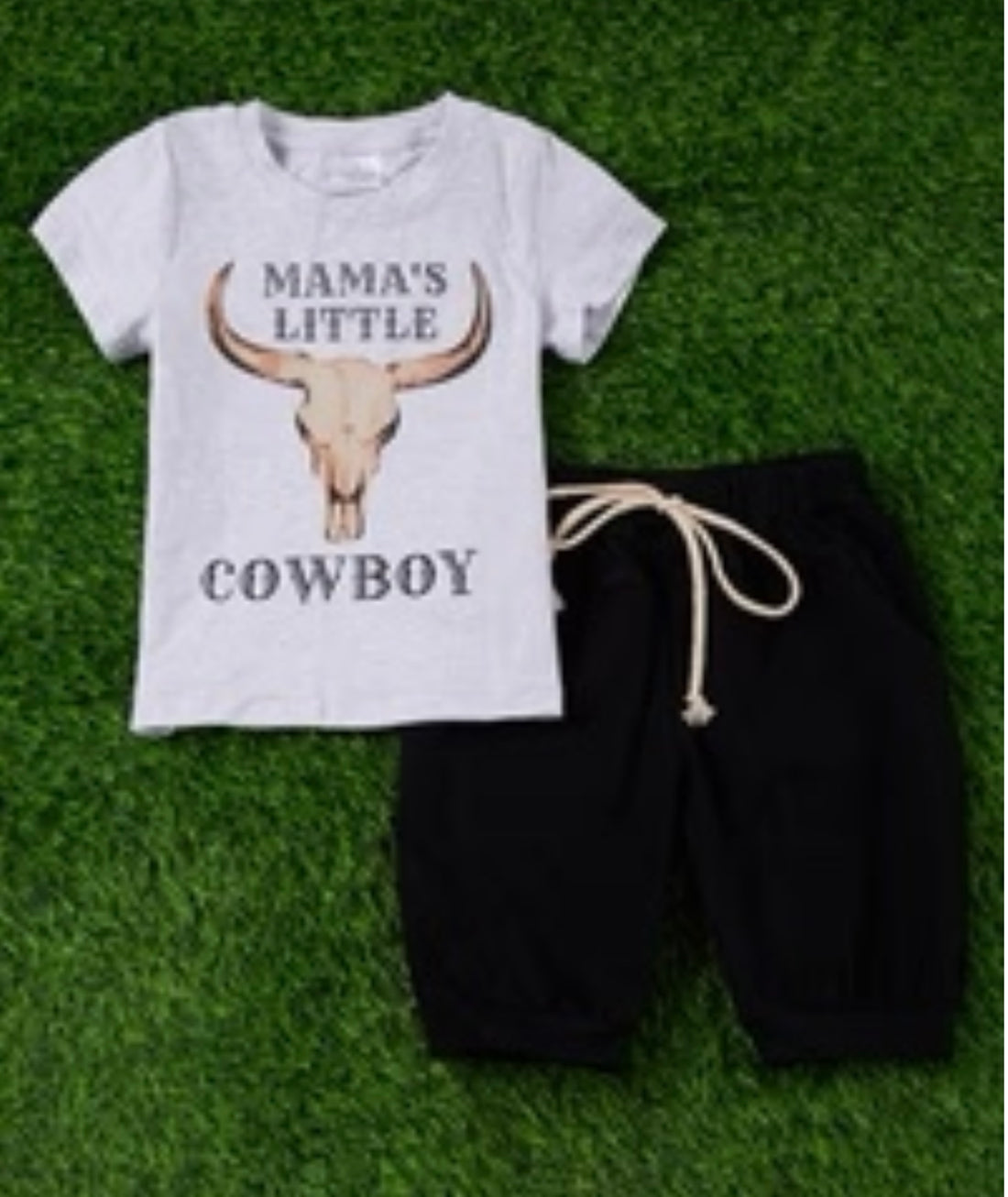 Mama’s Little Cowboy T-Shirt and Short Set