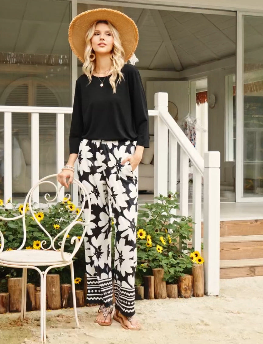 2 pc. 3/4 Sleeve Summer Lounge Set