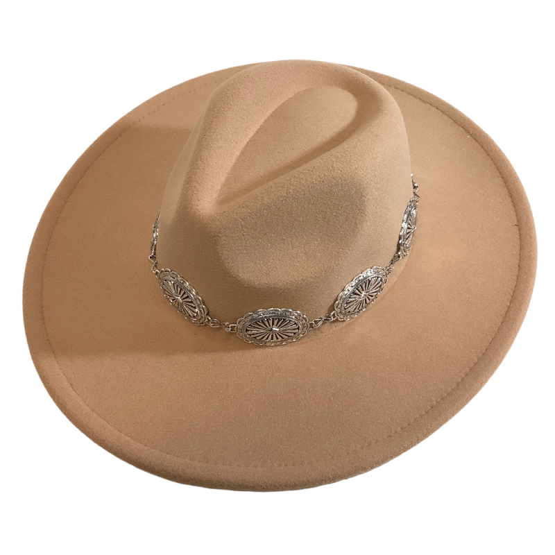 Rancher Fedora Hat w/ Silver Concho Band