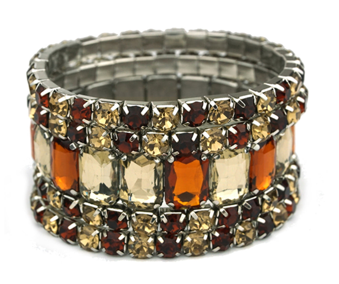 Gemstone Layered Style Stretch Bracelets