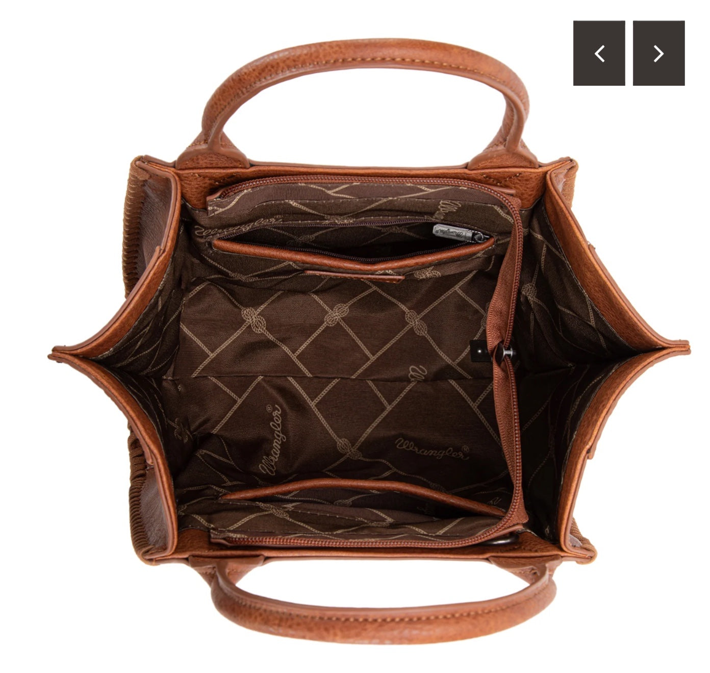 Wrangler Embroidered Trapezoid Conceal Carry Crossbody Tote