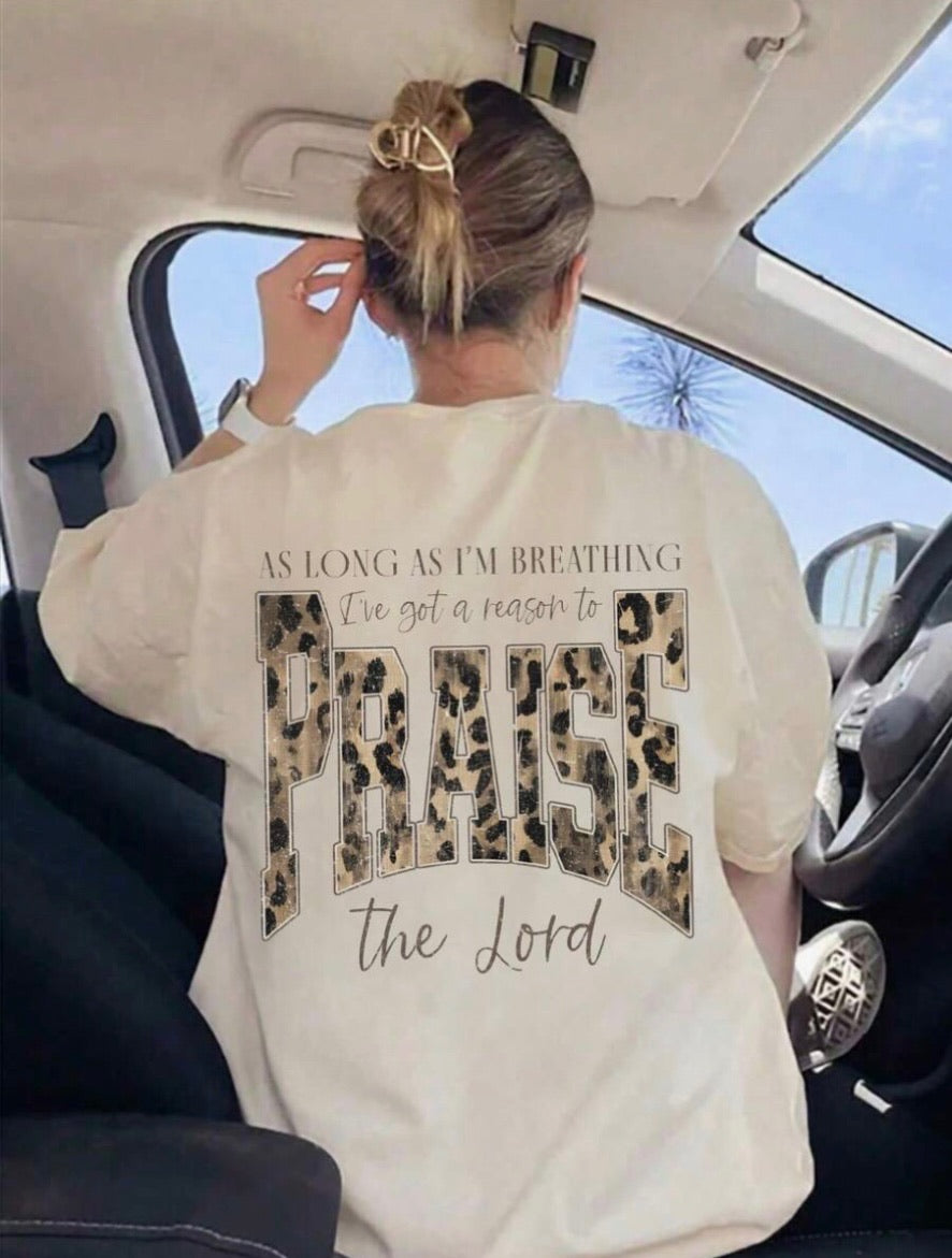 Praise the Lord Leopard Graphic Tee