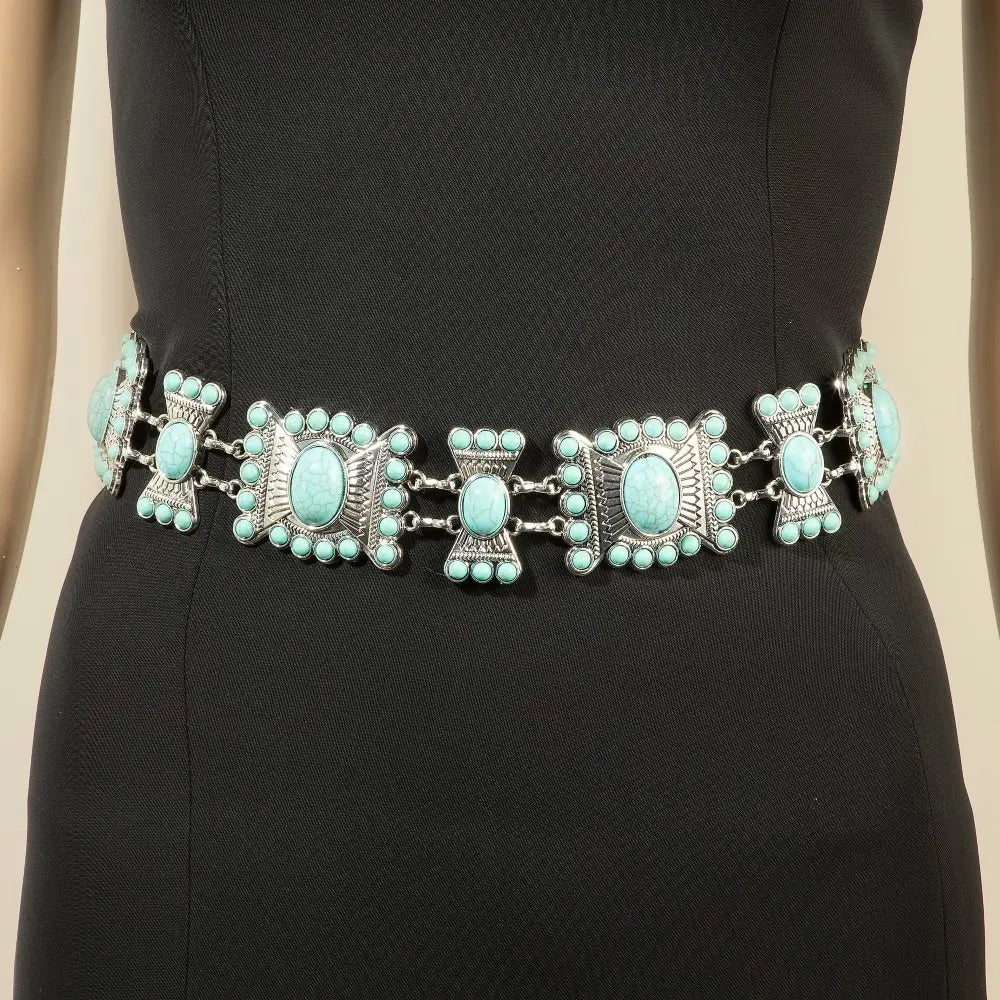 Western/Boho Concho Chain Link Belt