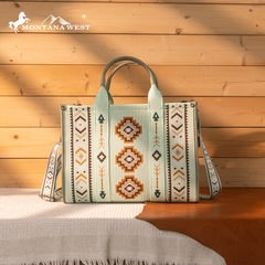 Montana West Aztec Retro Arrows Dual Sided Tote/Crossbody