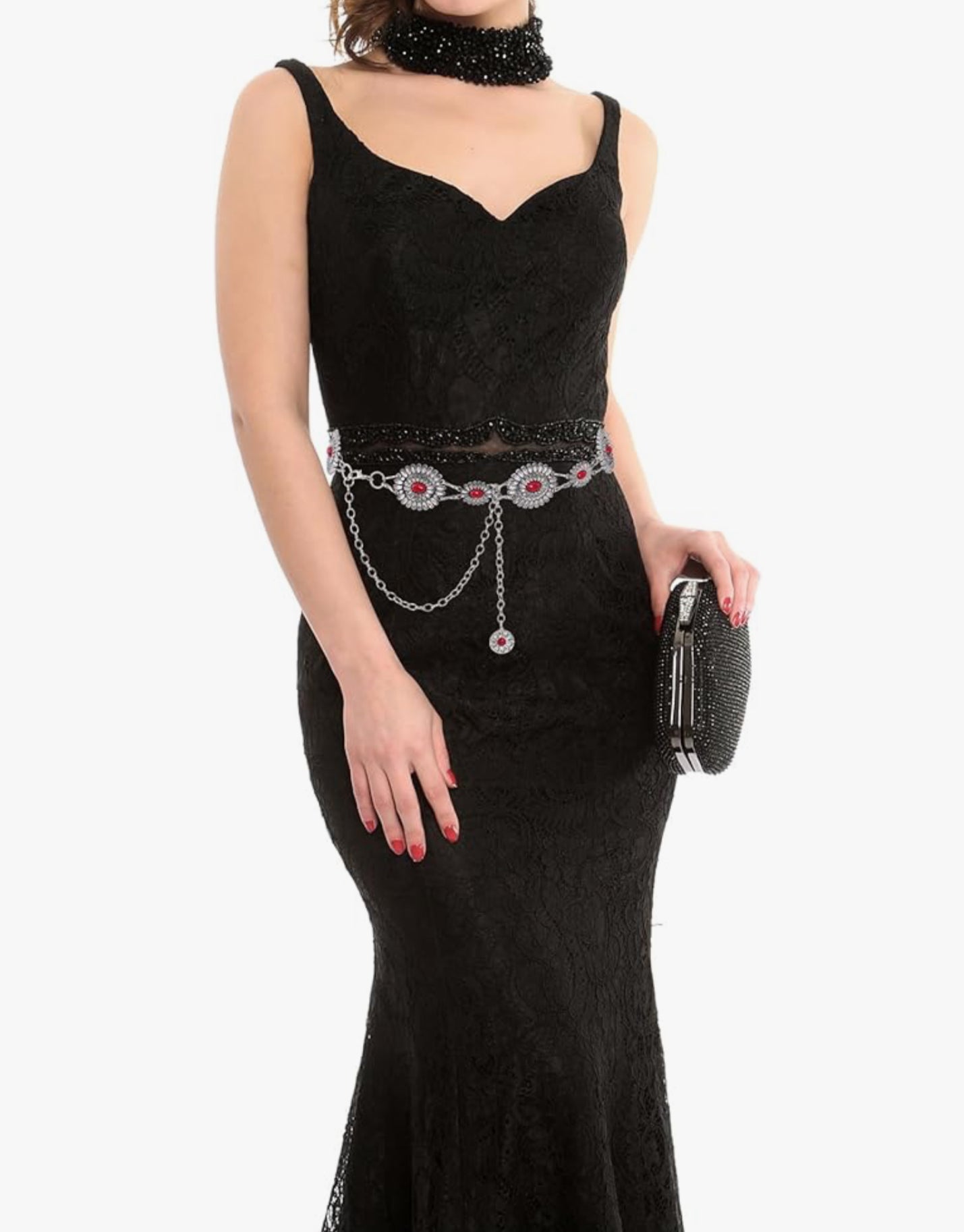 Western Metal Oval Color Concho Belt