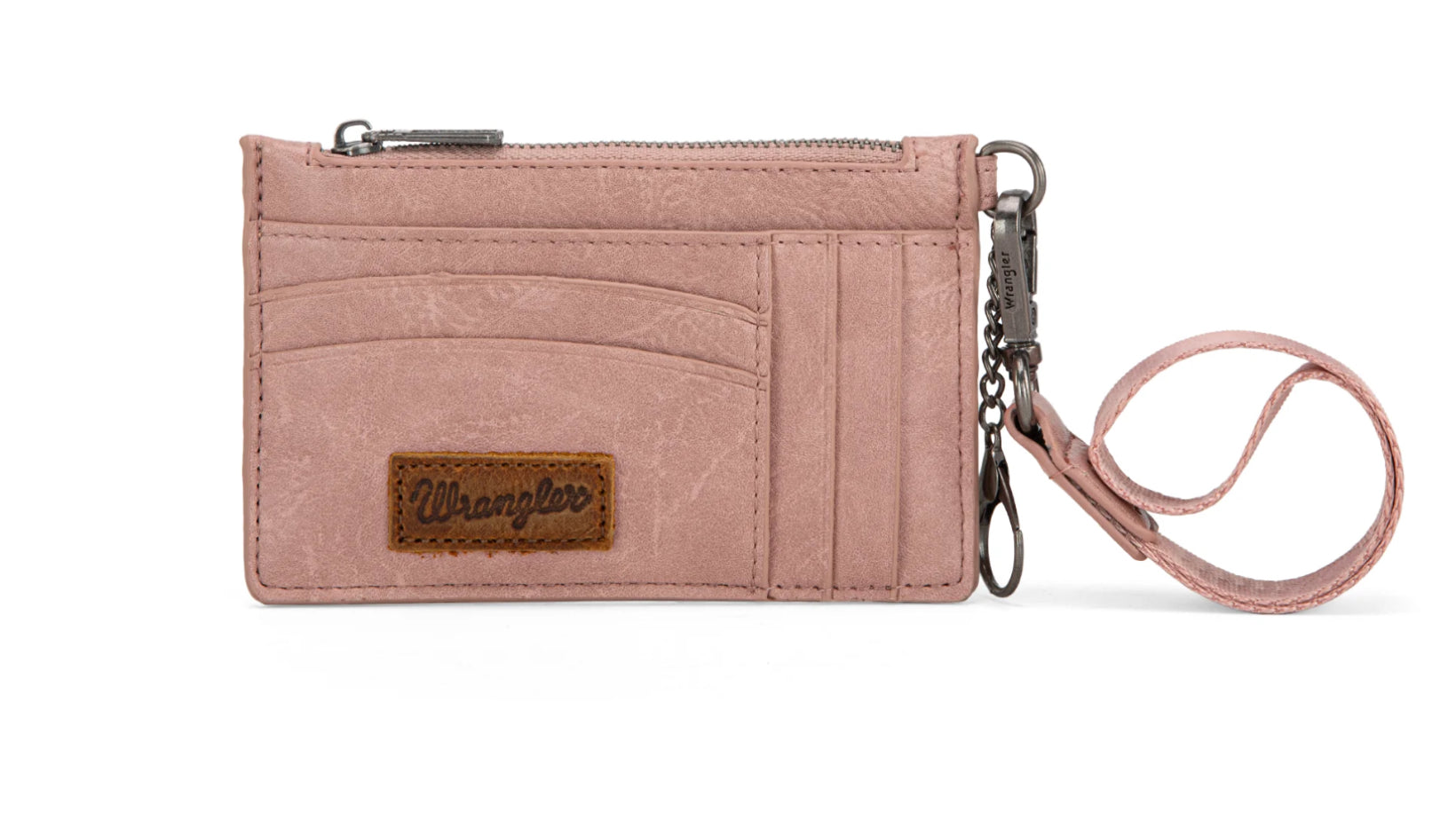 Wrangler Solid Color Keychain Wristlet Card Wallet