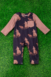 Cowboy Printed Boys Infant Romper