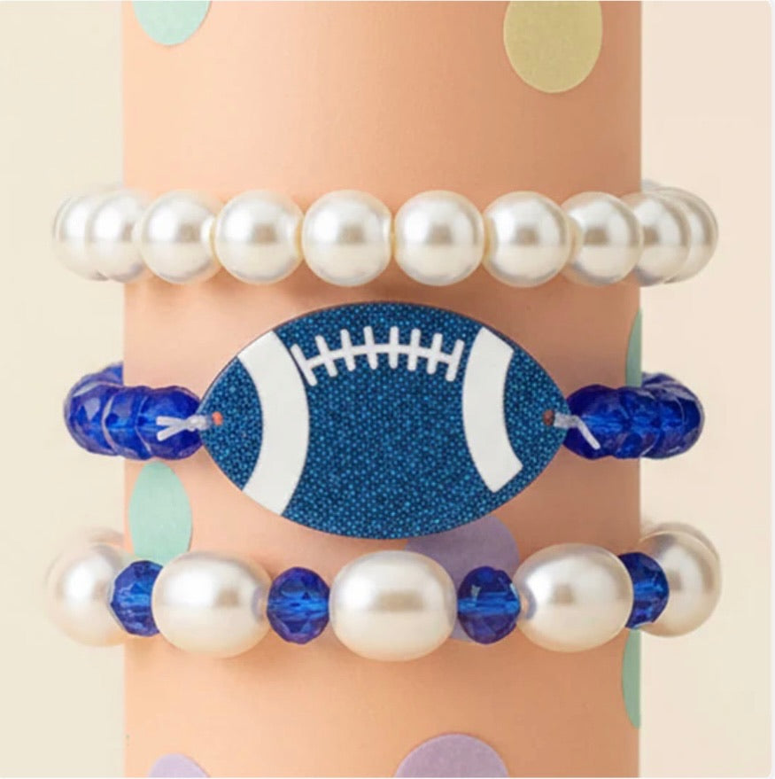 Stacked Football Bracelets