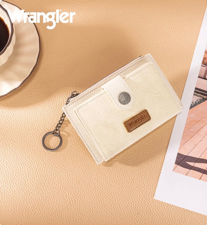 Wrangler Floral Embossed Bifold Wallet with Keychain