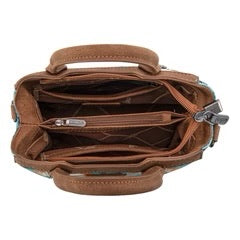 Wrangler Aztec Distressed Print Dual Sided Print Mini Crossbody Tote