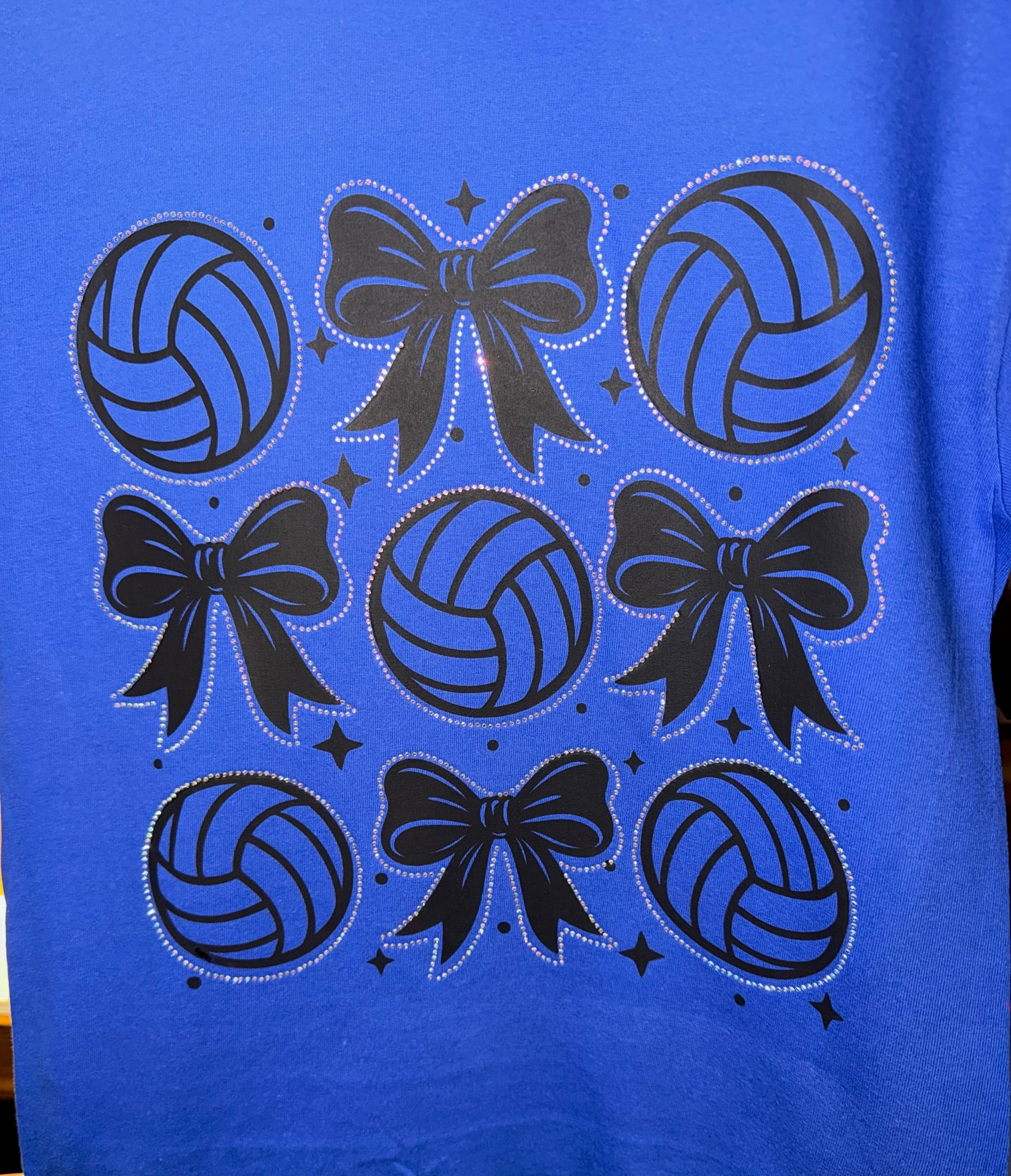 Volleyball Bow Spangle Graphic Tee