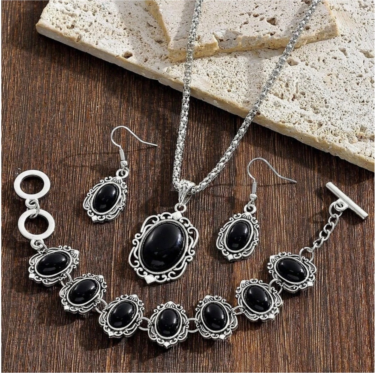 Bohemian Style Floral Geometric Jewelry Set