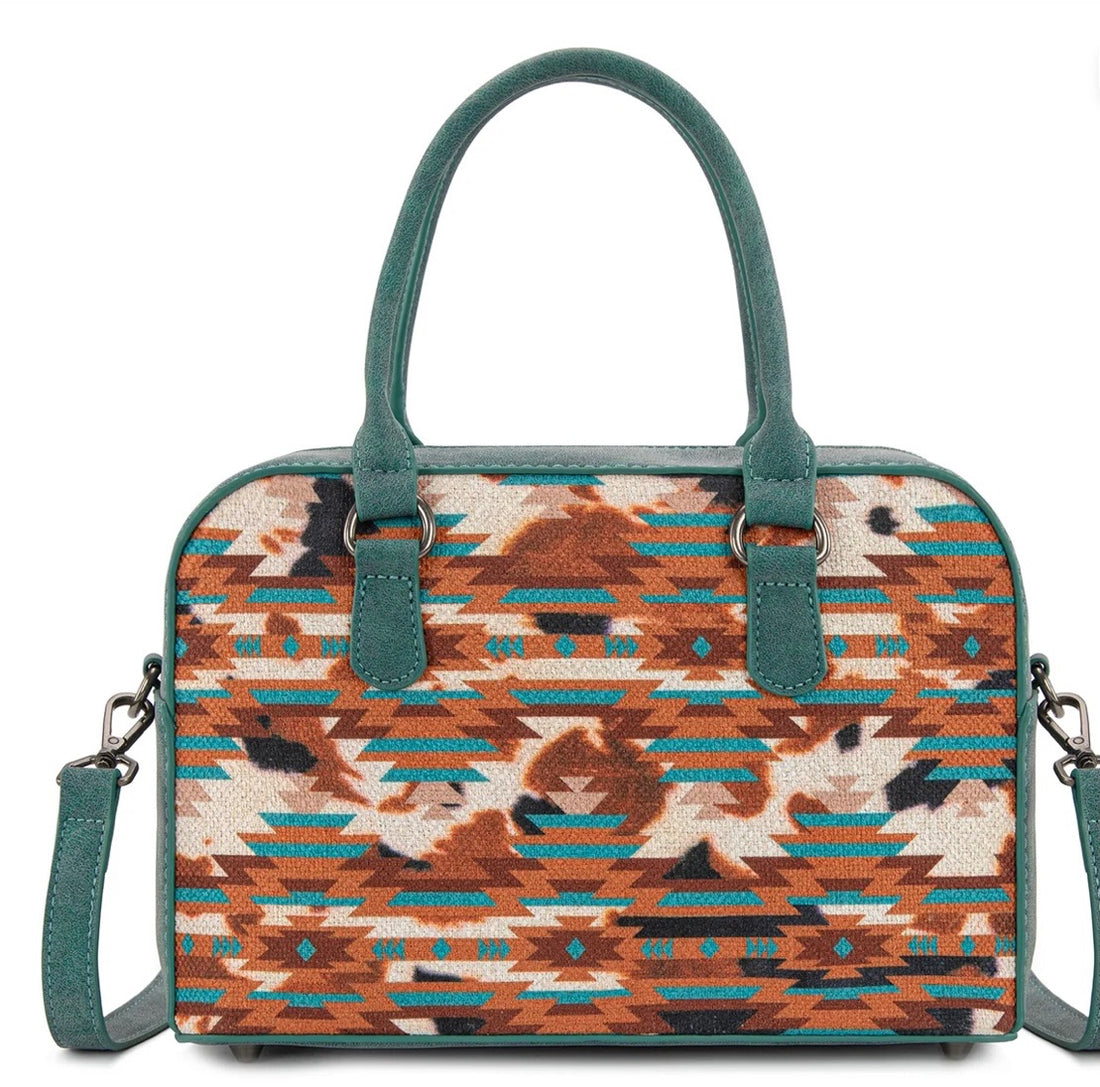Wrangler Aztec Print Crossbody Satchel Purse