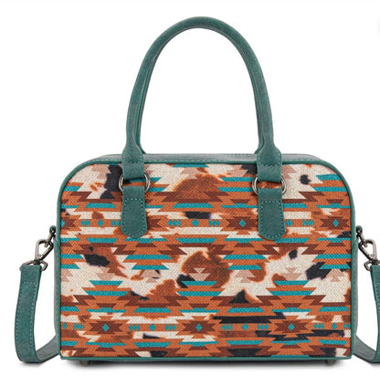 Wrangler Aztec Print Crossbody Satchel Purse