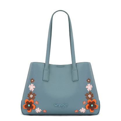 Wrangler Floral Accent Tote Shoulder Purse