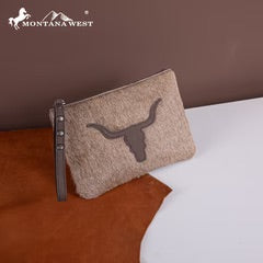 Montana West Hair On Cowhide Leather Wristlet