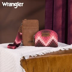 Wrangler Southwestern Art Print Dual Pouch Wristlet