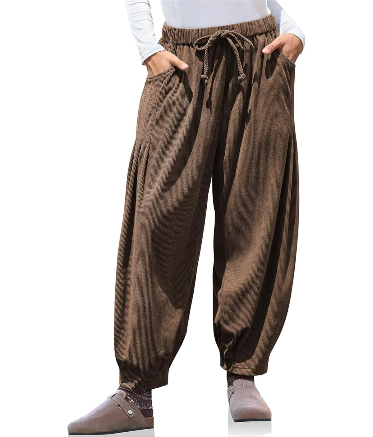 Corduroy Baggy Harem Pants
