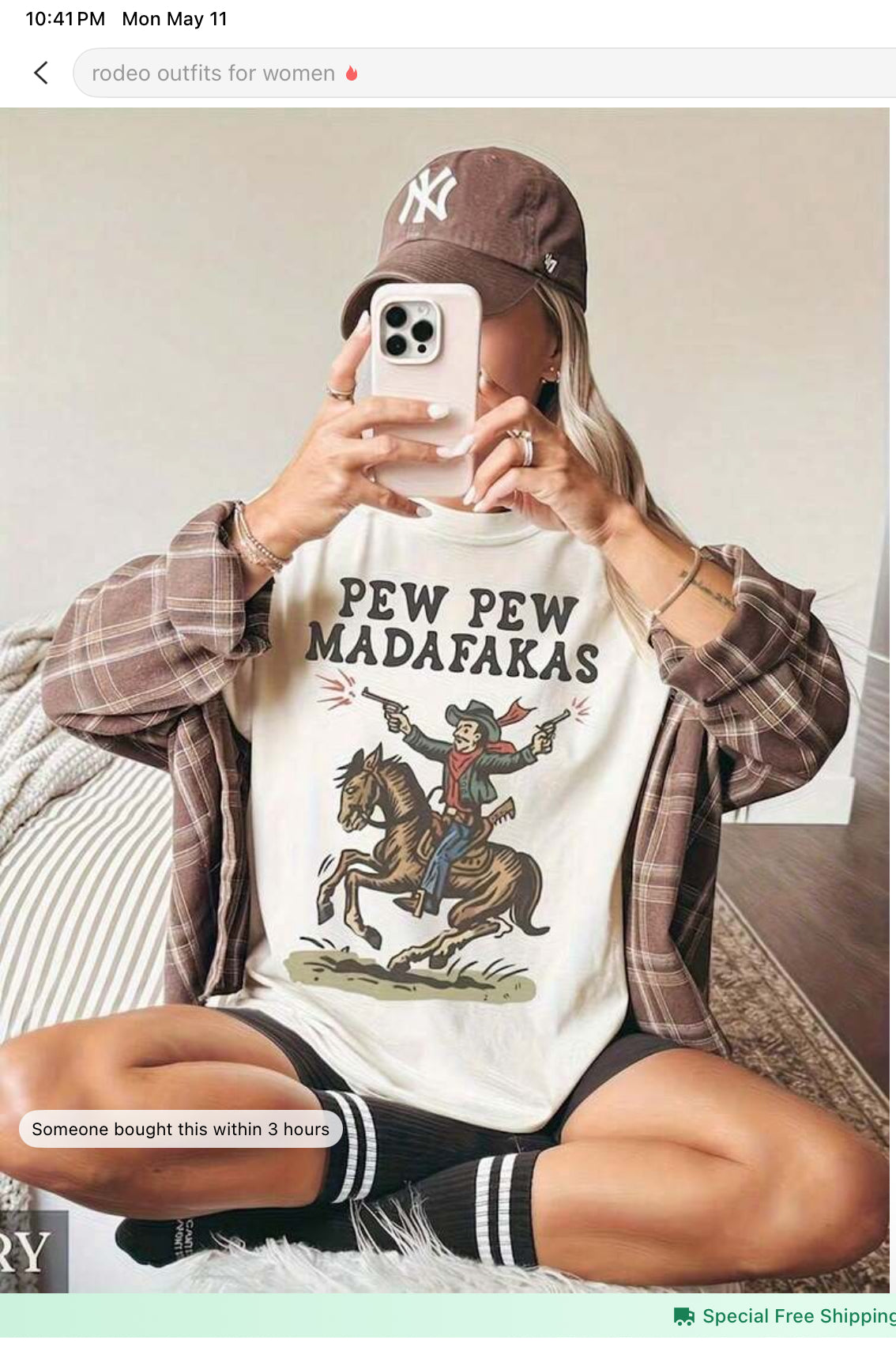 Retro Cowboy Pew Pew.. Graphic Tee