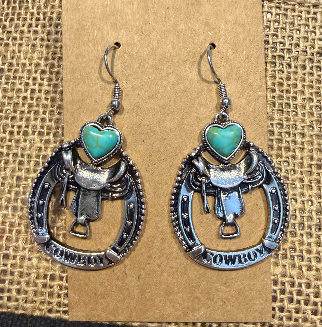 Cowboy Saddle Dangle Earrings