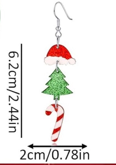 Acrylic Christmas Earrings