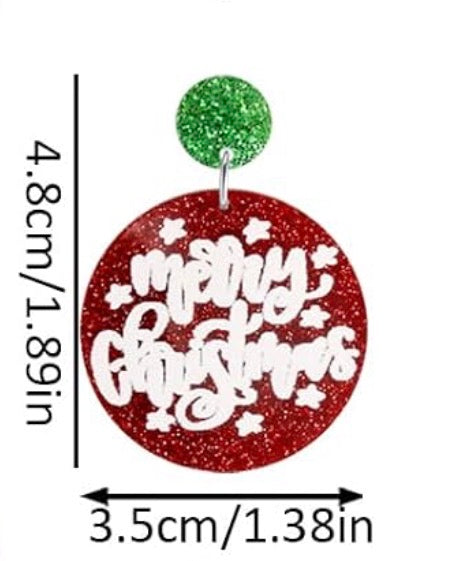 Acrylic Christmas Earrings