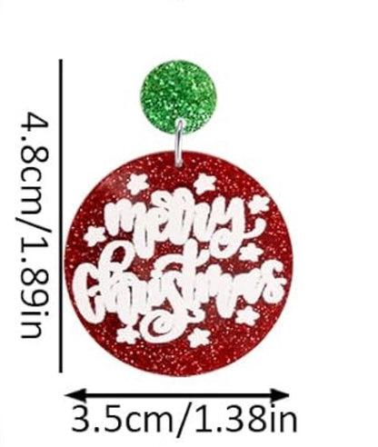 Acrylic Christmas Earrings