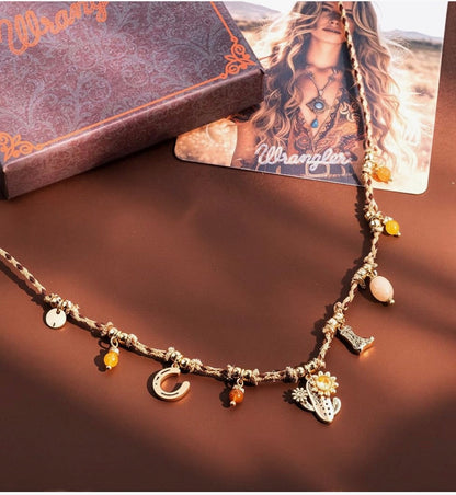 Wrangler Braided Charm Necklace