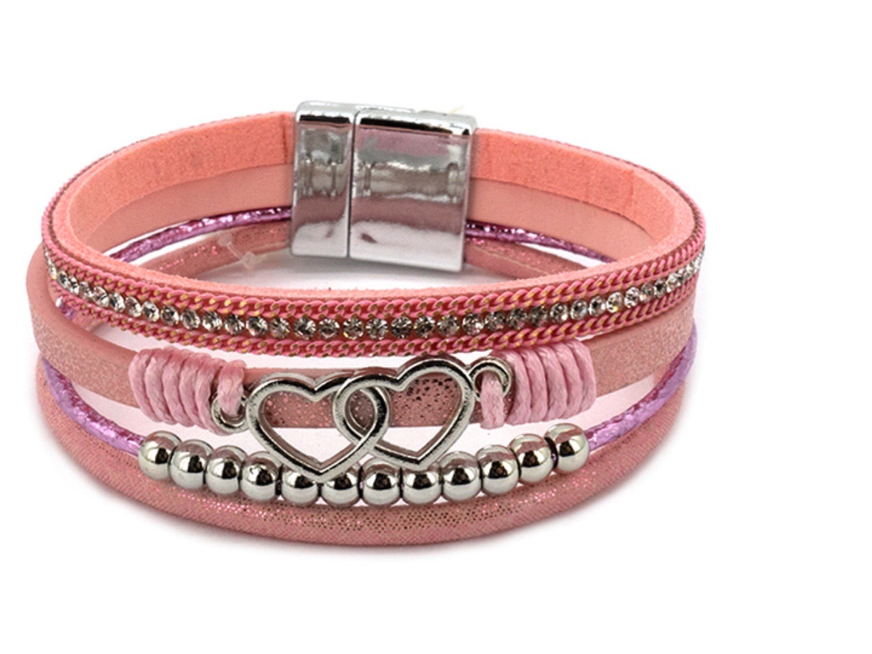 Leather Layered Magnetic Bracelets