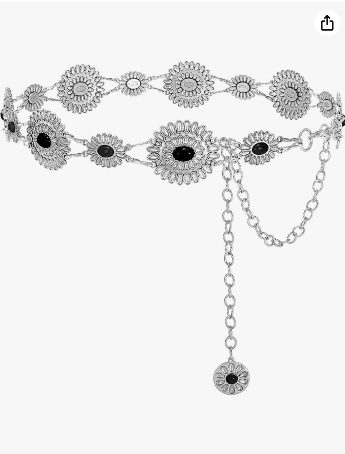 Western Metal Oval Color Concho Belt
