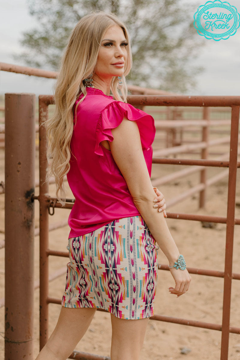 River Run Aztec Print Skirt