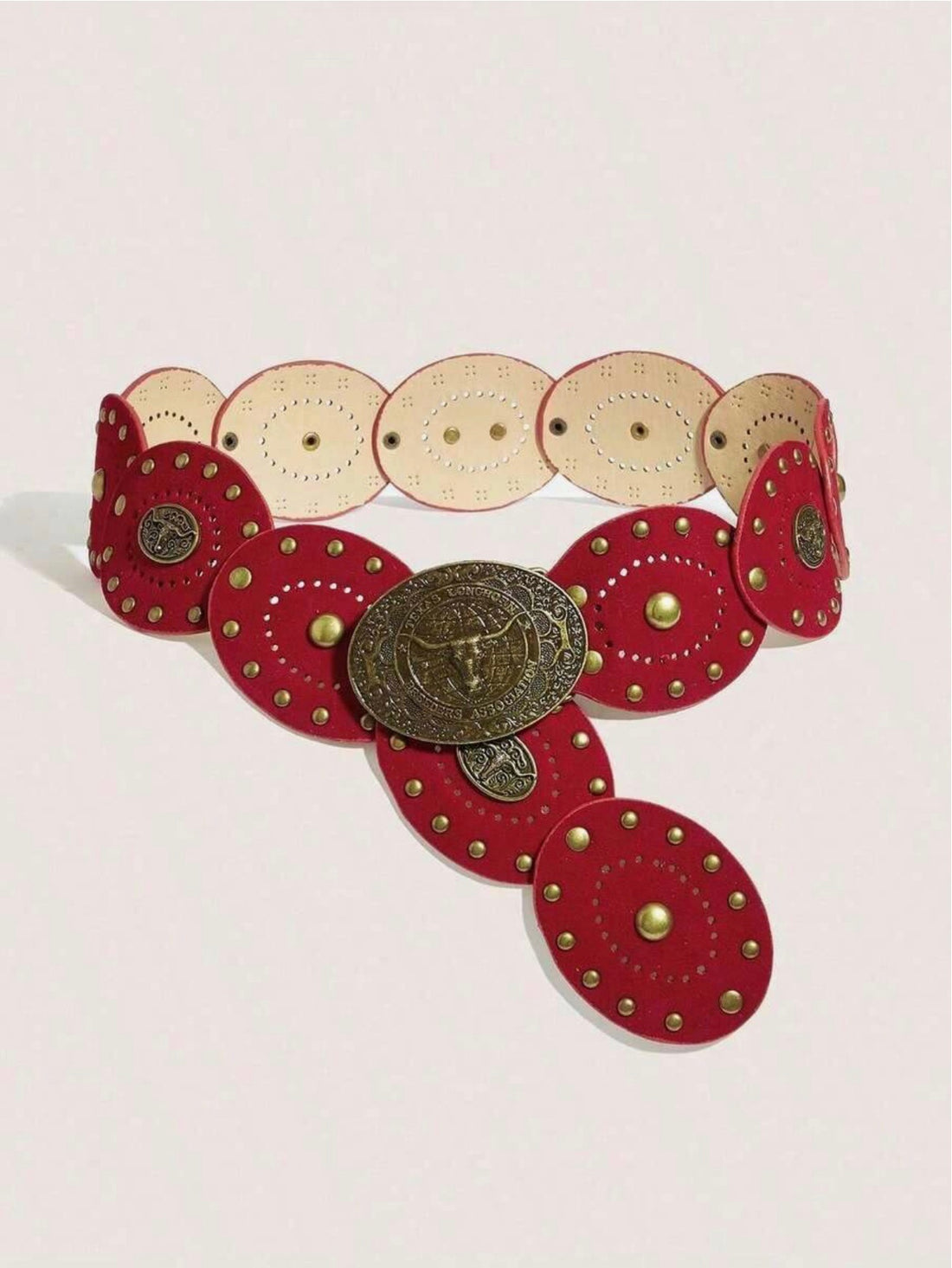 Patchwork Rivet Western Belt