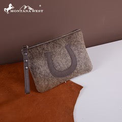 Montana West Hair On Cowhide Leather Wristlet