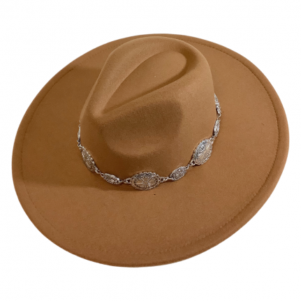 Rancher Fedora Hat w/ Silver Concho Band