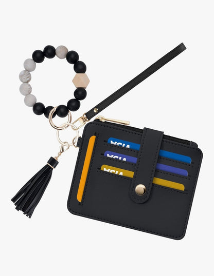 Wristlet RFID Blocking Credit Card Holding Keychain Wallet