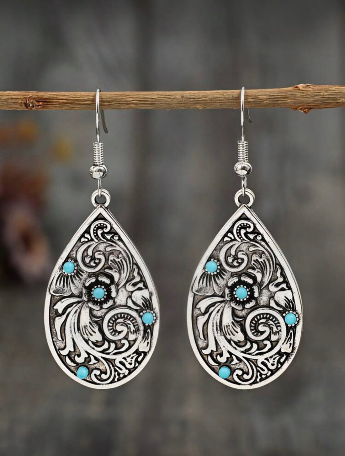 Bohemian Western Style Teardrop Dangle Earrings