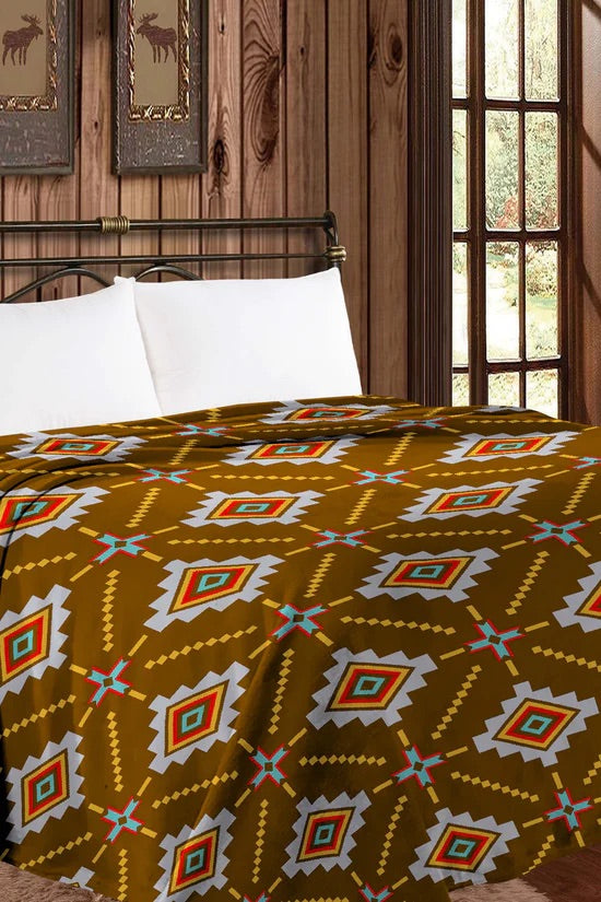 Western Design Queen Size, THIN THROW BLANKET