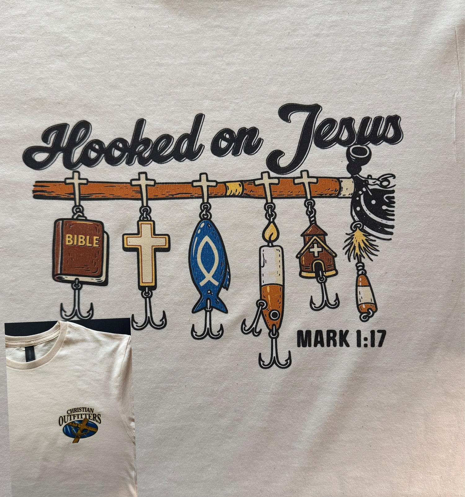 Hooked On Jesus Graphic Tee