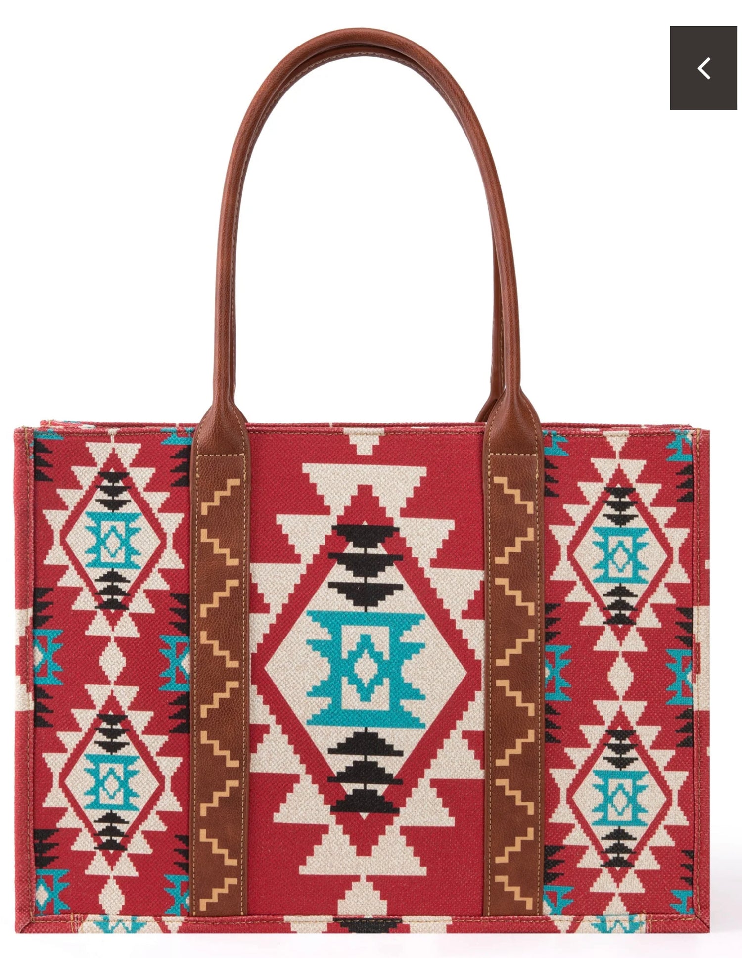 Wrangler Southwestern Dual Sided Print Canvas Tote